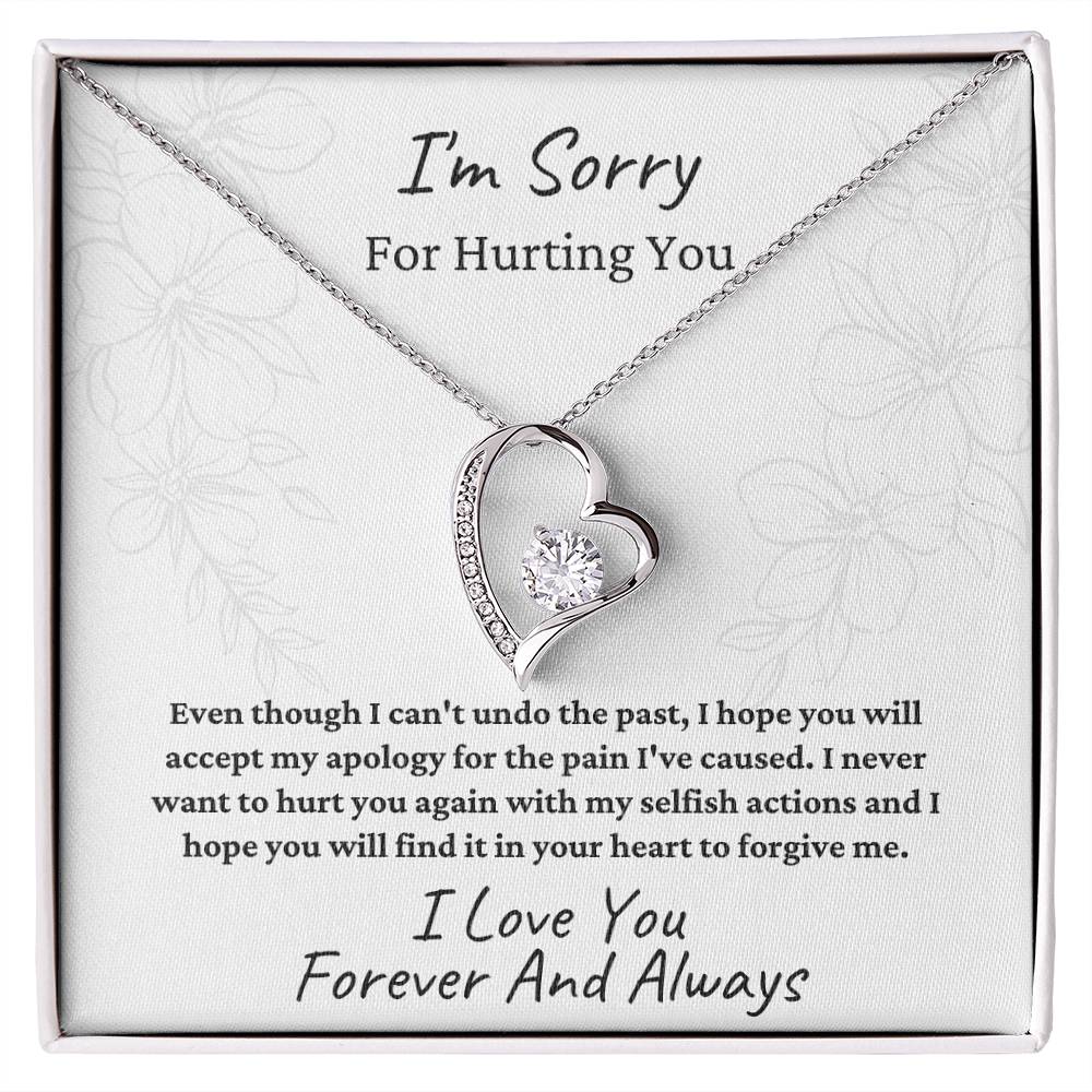 I'M Sorry For Hurting You Flower  Forever Love Necklace Forever Love Necklace