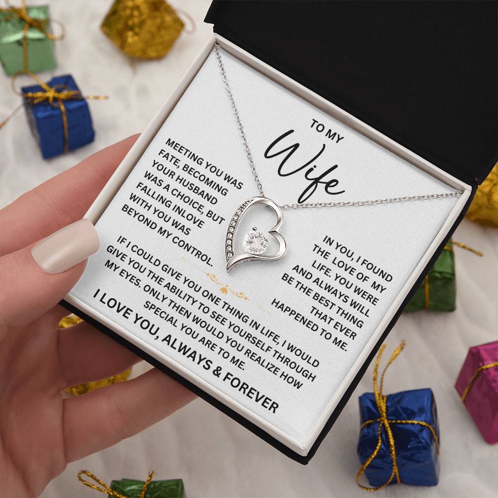To My Wife - Forever Love Necklace Gift -  Forever Love Necklace