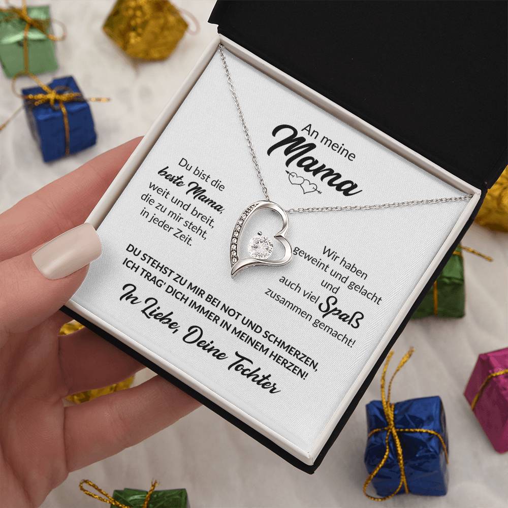 Beste Mama Von Tochter - Herzkette Forever Love Necklace