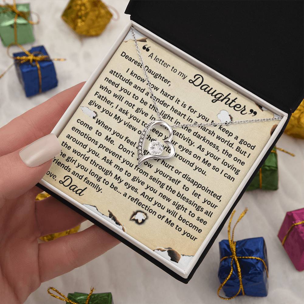 Forever Love Necklace - Letter To Daughter Forever Love Necklace