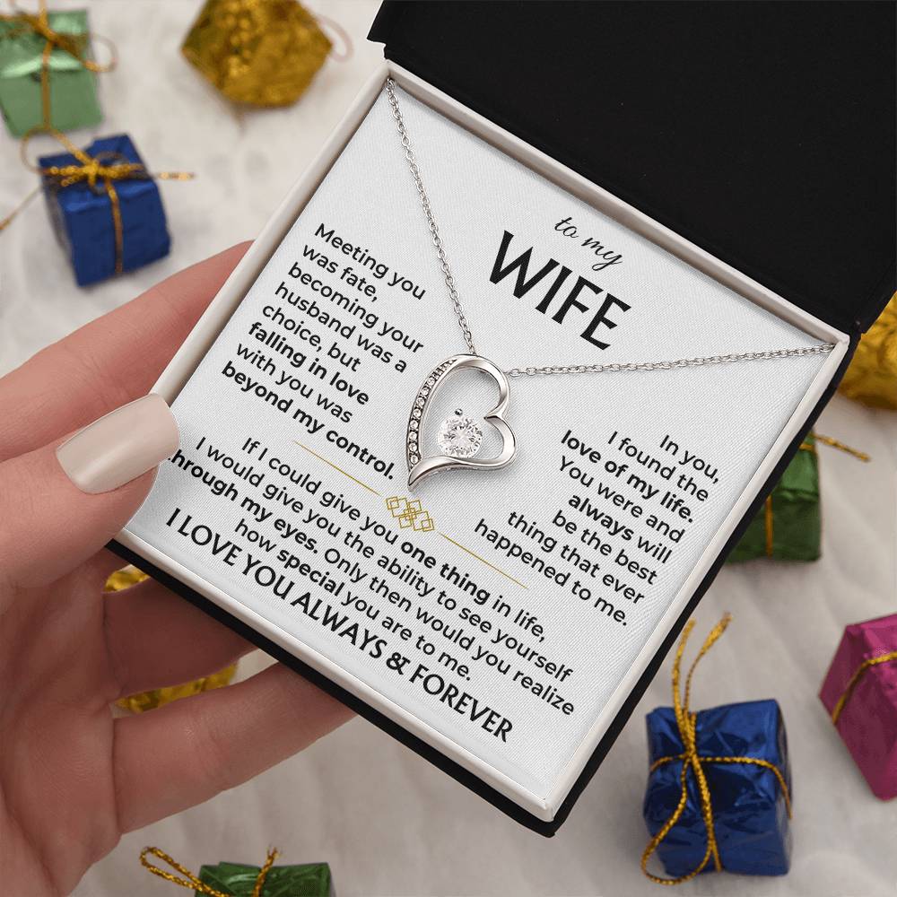 To My Wife - I Love You Always & Forever - Gift Set Forever Love Necklace