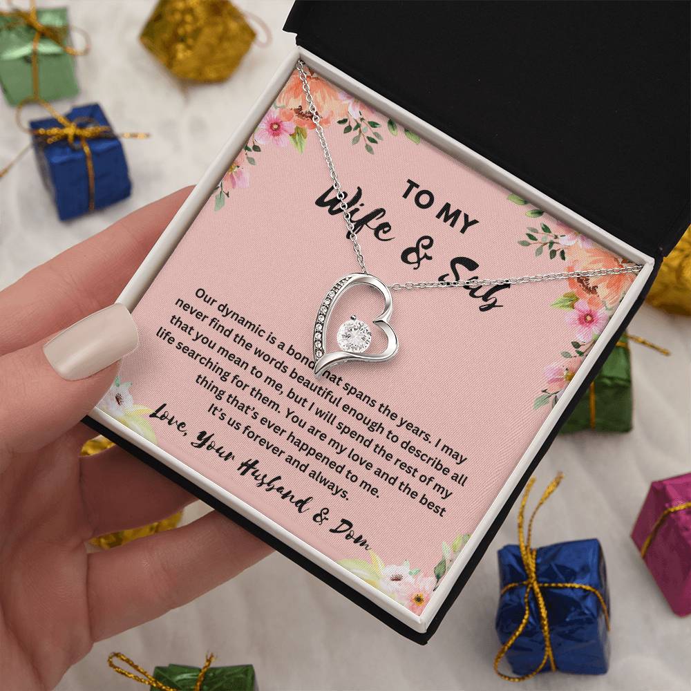 Customizable Bdsm Necklace, Wife & Submissive Necklace, Gift For Submissive, Bdsm Gift, Gift From Dom, Anniversary, Christmas, Discreet Forever Love Necklace