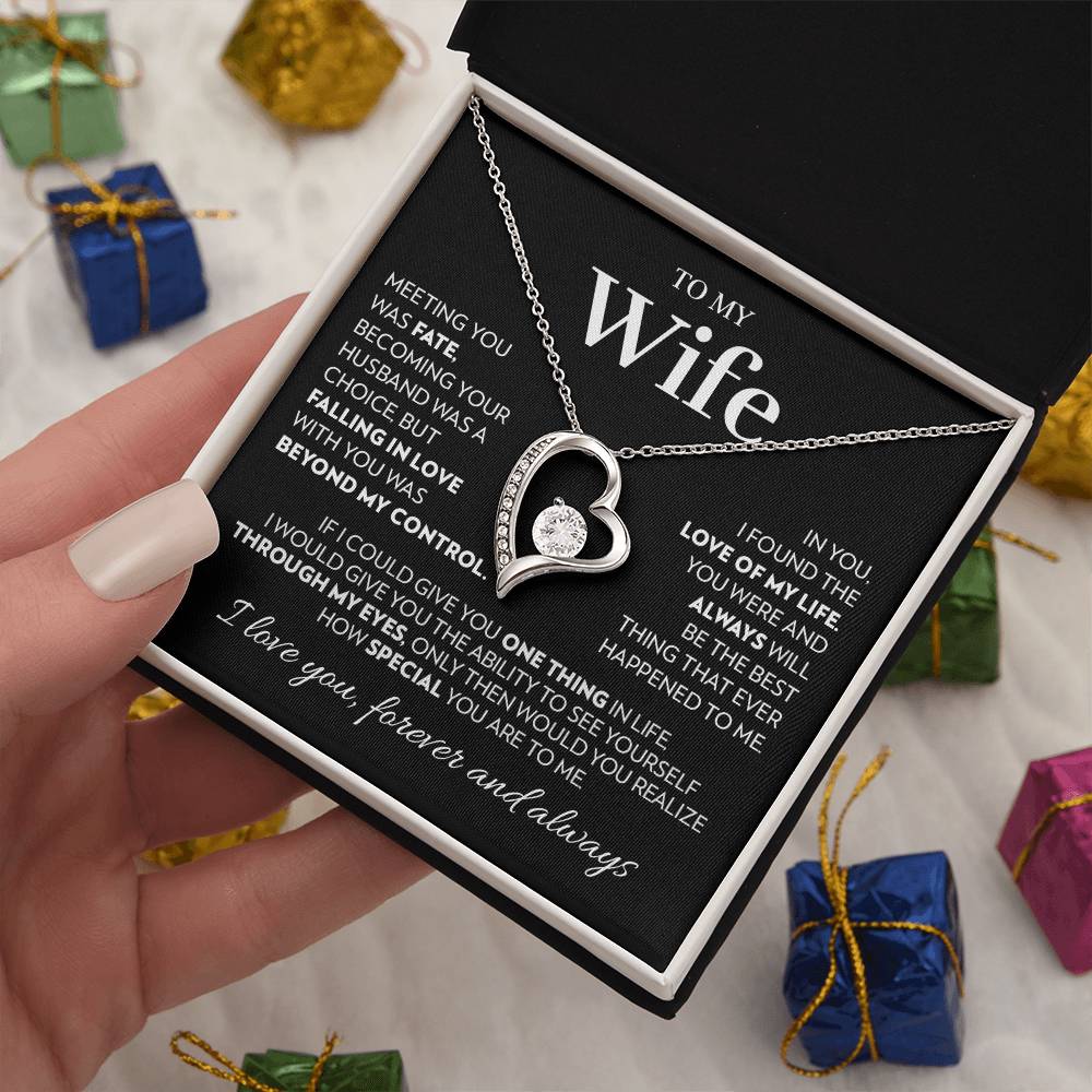 Gift For Wife - Love Of My Life - White Forever Love Necklace Forever Love Necklace