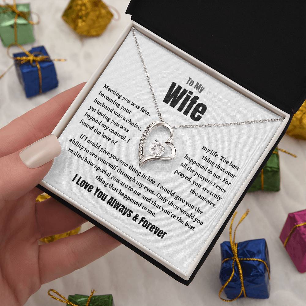 Wife Forever Love Necklace  Meeting  You Was Fate   Perfect Gift For Her! Forever Love Necklace