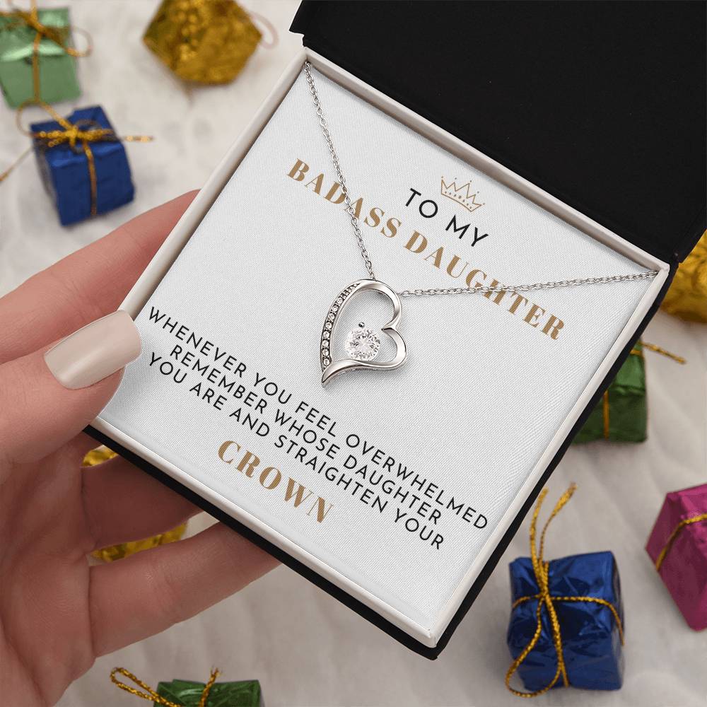 Badass Daughter Necklace Forever Love Necklace