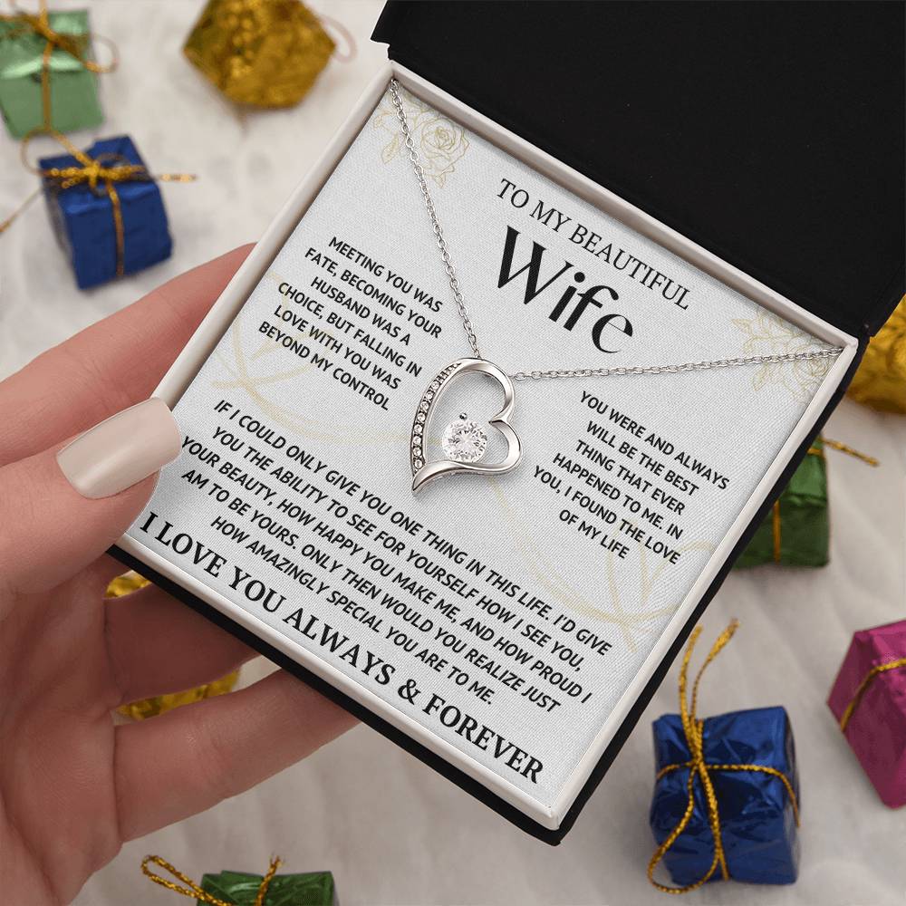 My Beautiful Wife - How Amazingly Special You Are To Me Forever Love Necklace