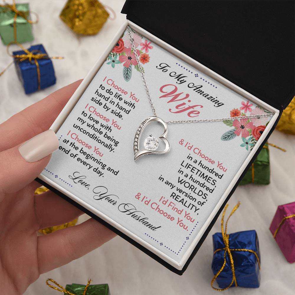 To My Wife  I Choose You  Forever Love Necklace Forever Love Necklace