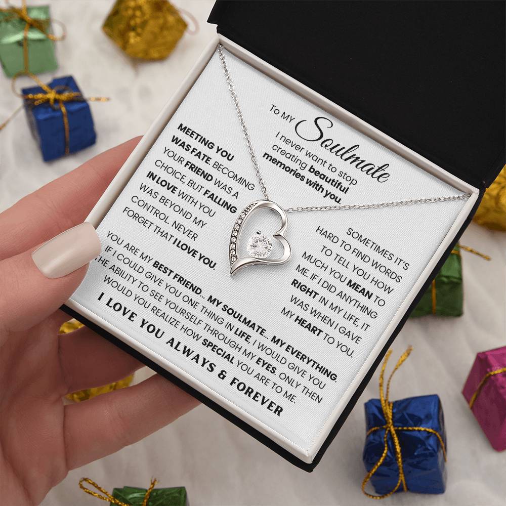 To My Soulmate - You Are My Best Friend My Soulmate My Everything - Forever Love Necklace