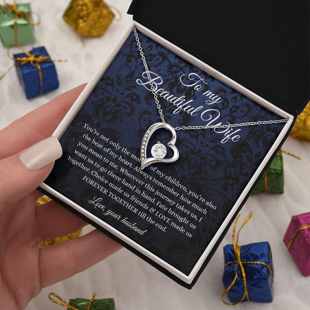 To My Beautiful Wife From Husband Forever Love Necklace