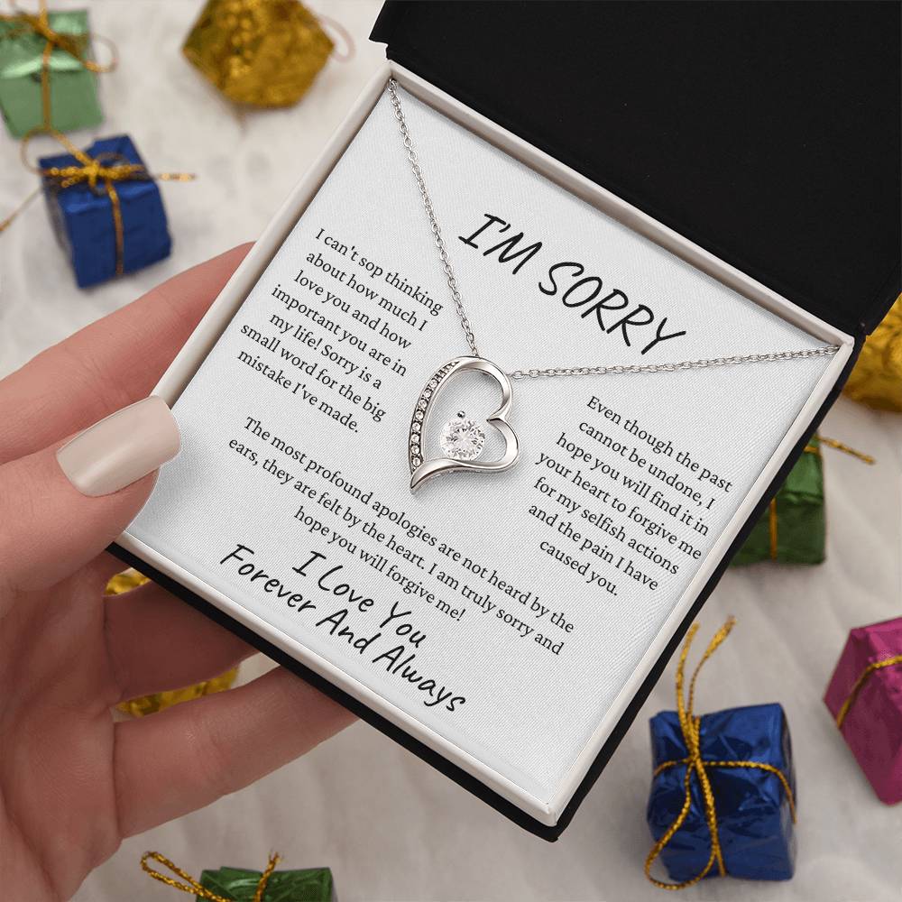 I'M Sorry Forever Love Necklace Forever Love Necklace