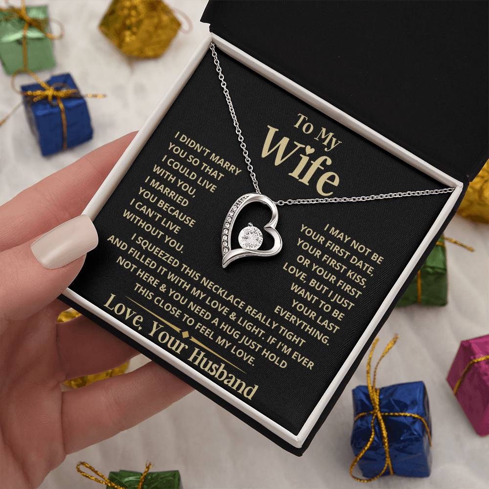To My Wife  Heart Necklace Forever Love Necklace