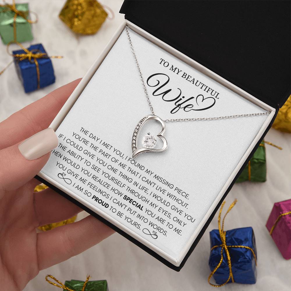 Wife - I Am So Proud To Be Yours. Forever Love & Earrings Set Forever Love Necklace