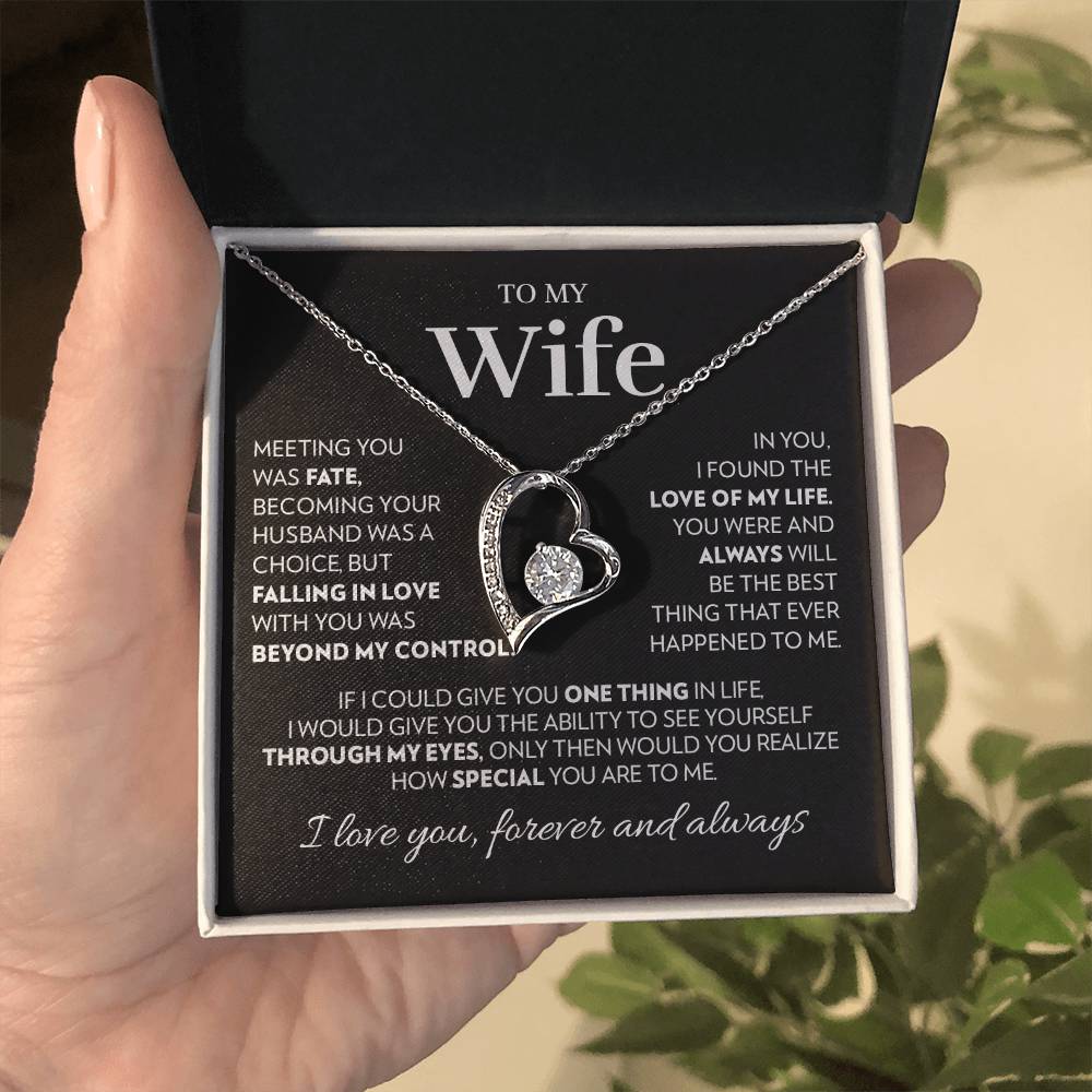Gift For Wife - Love Of My Life - White Forever Love Necklace Forever Love Necklace