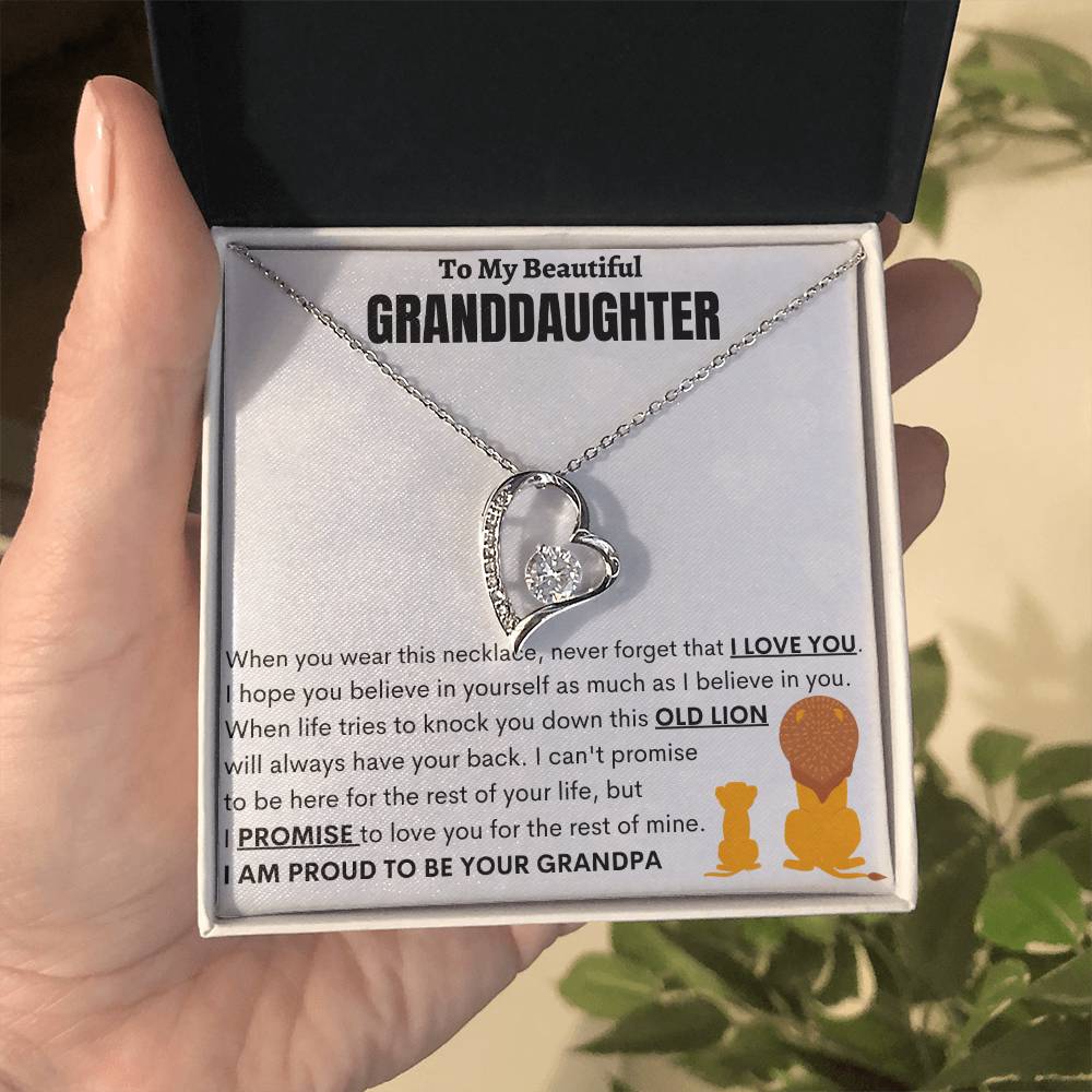 Gift For Granddaughter From Grandpa Forever Love Necklace