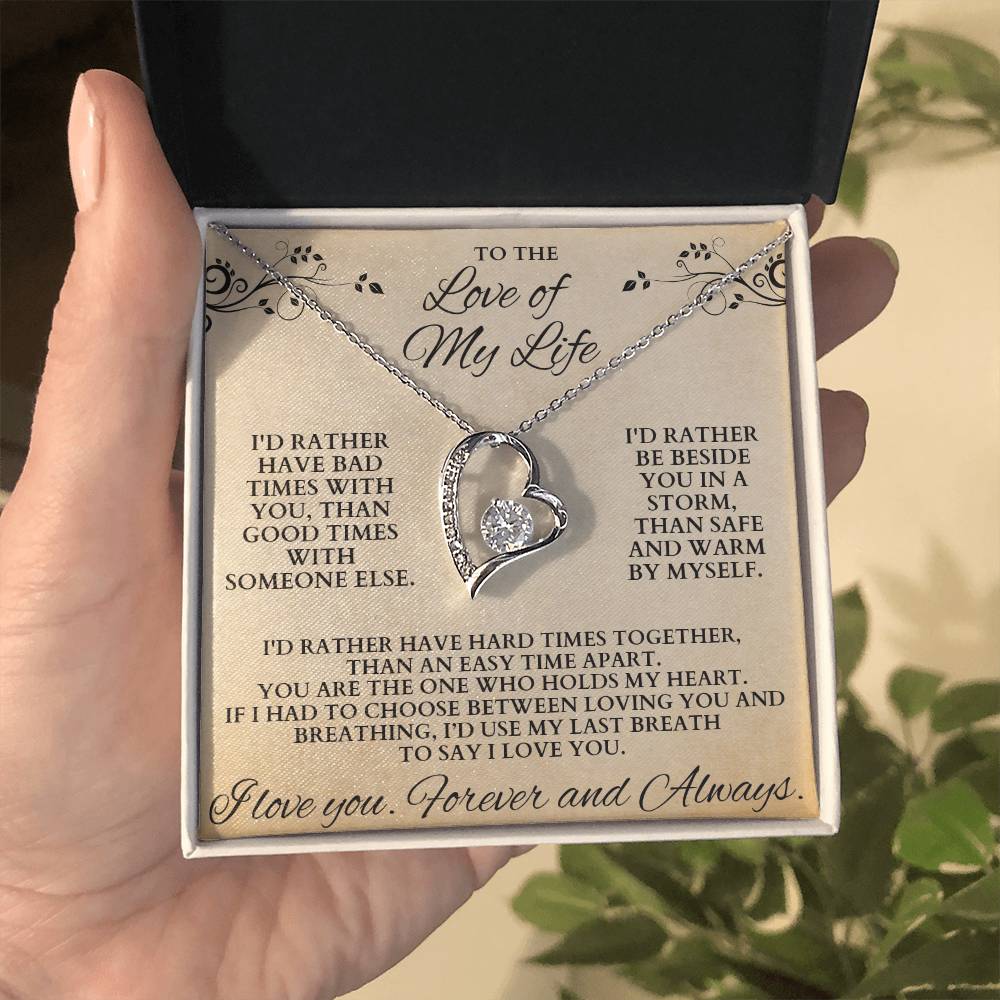 Forever Love Of My Life Necklace Forever Love Necklace