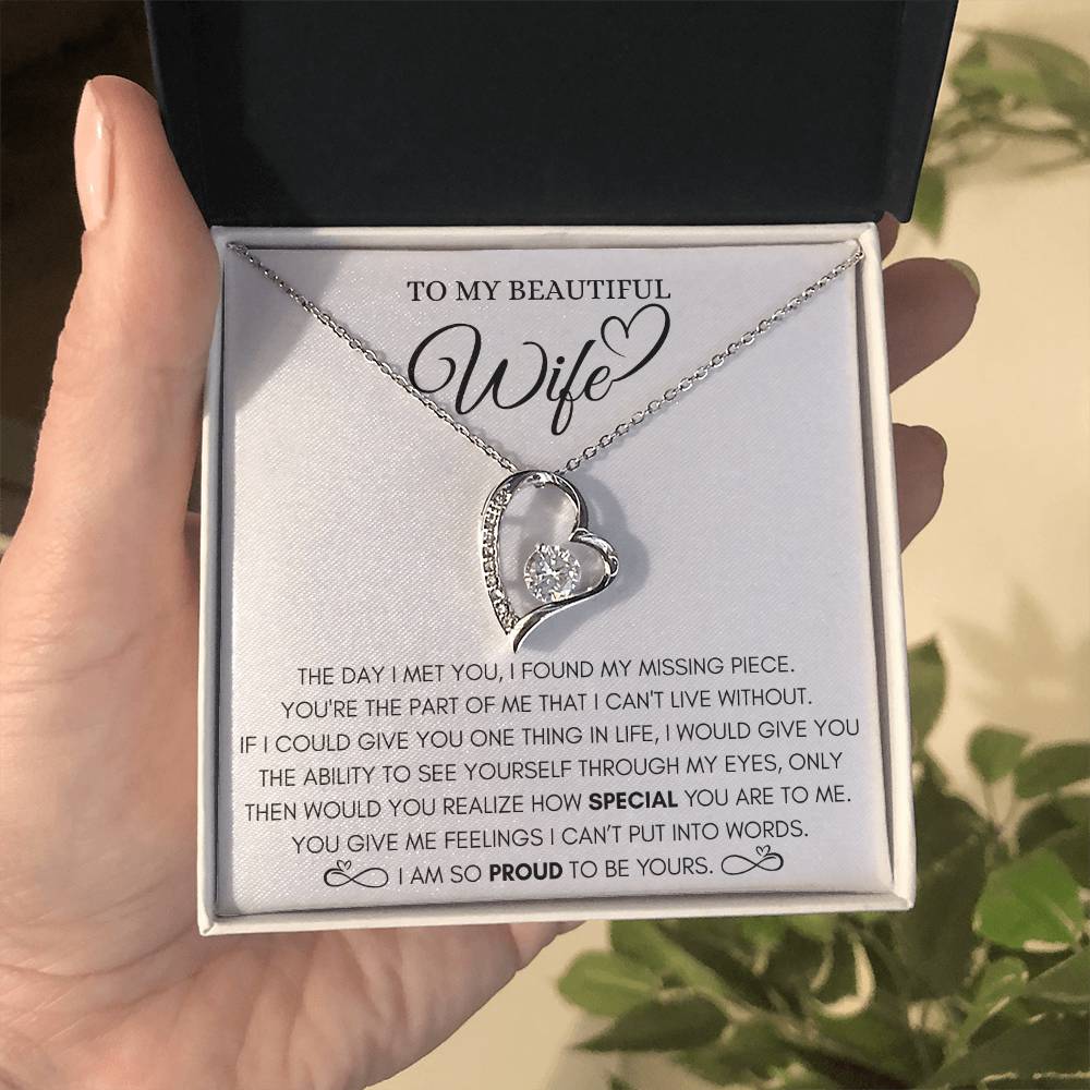 Wife - I Am So Proud To Be Yours. Forever Love & Earrings Set Forever Love Necklace
