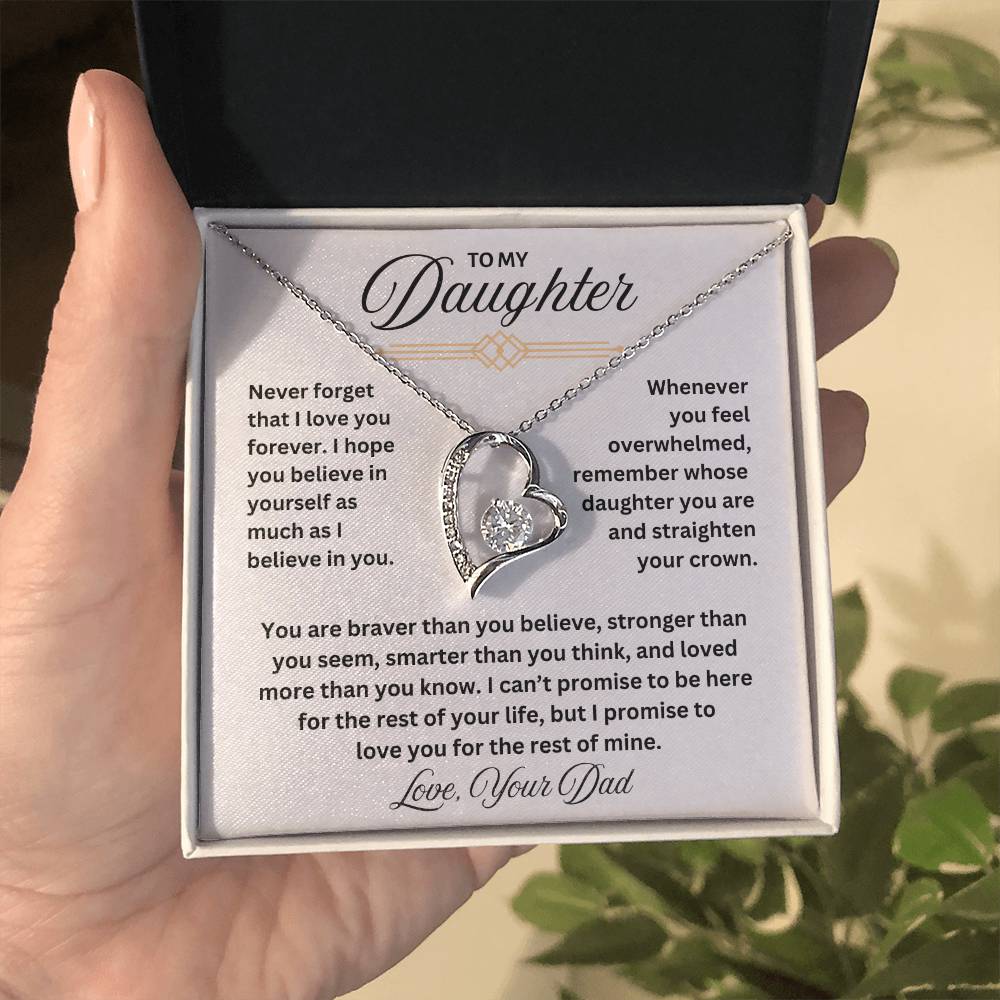 To My Daughter Forever Love Necklace Forever Love Necklace