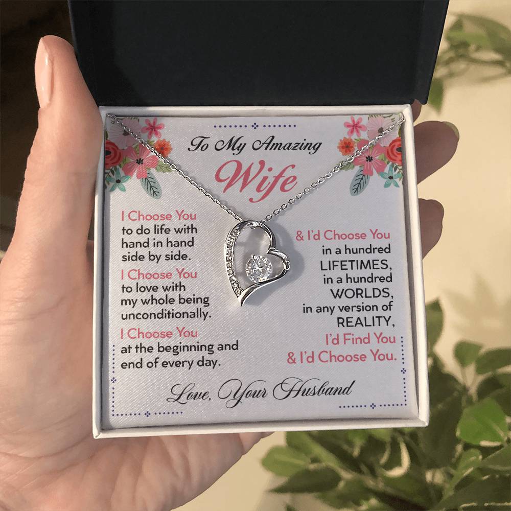 To My Wife  I Choose You  Forever Love Necklace Forever Love Necklace