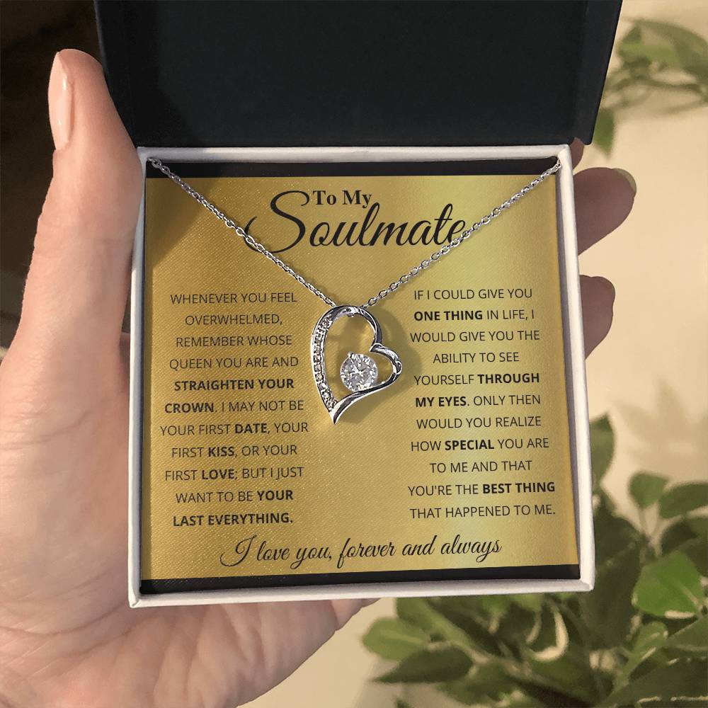 Heart Necklace My Soulmate Forever Love Necklace