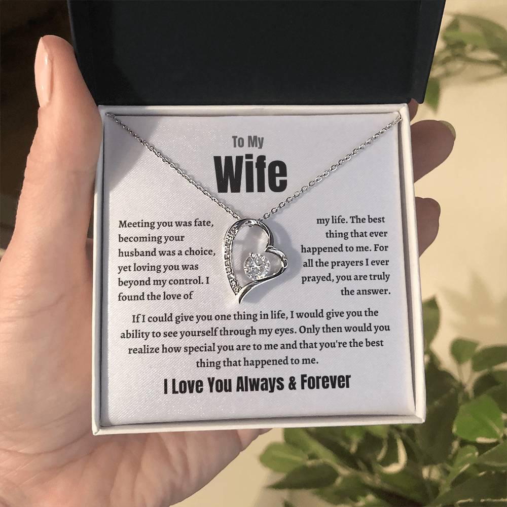 Wife Forever Love Necklace  Meeting  You Was Fate   Perfect Gift For Her! Forever Love Necklace