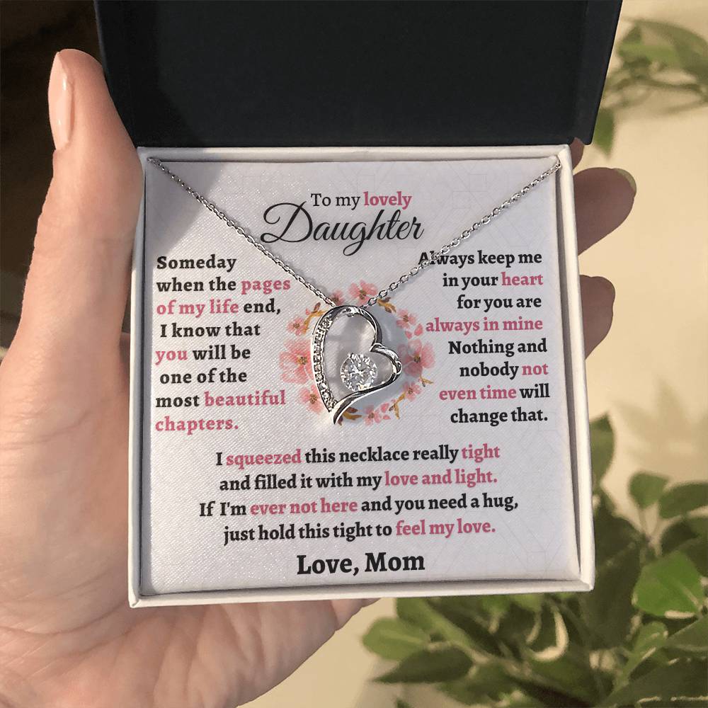 Gift For Daughter From Mom - Feel My Love Forever Love Necklace