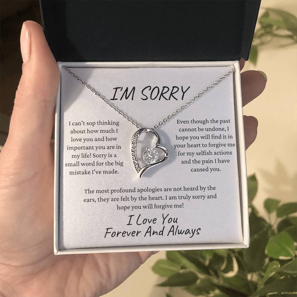 I'M Sorry Forever Love Necklace Forever Love Necklace
