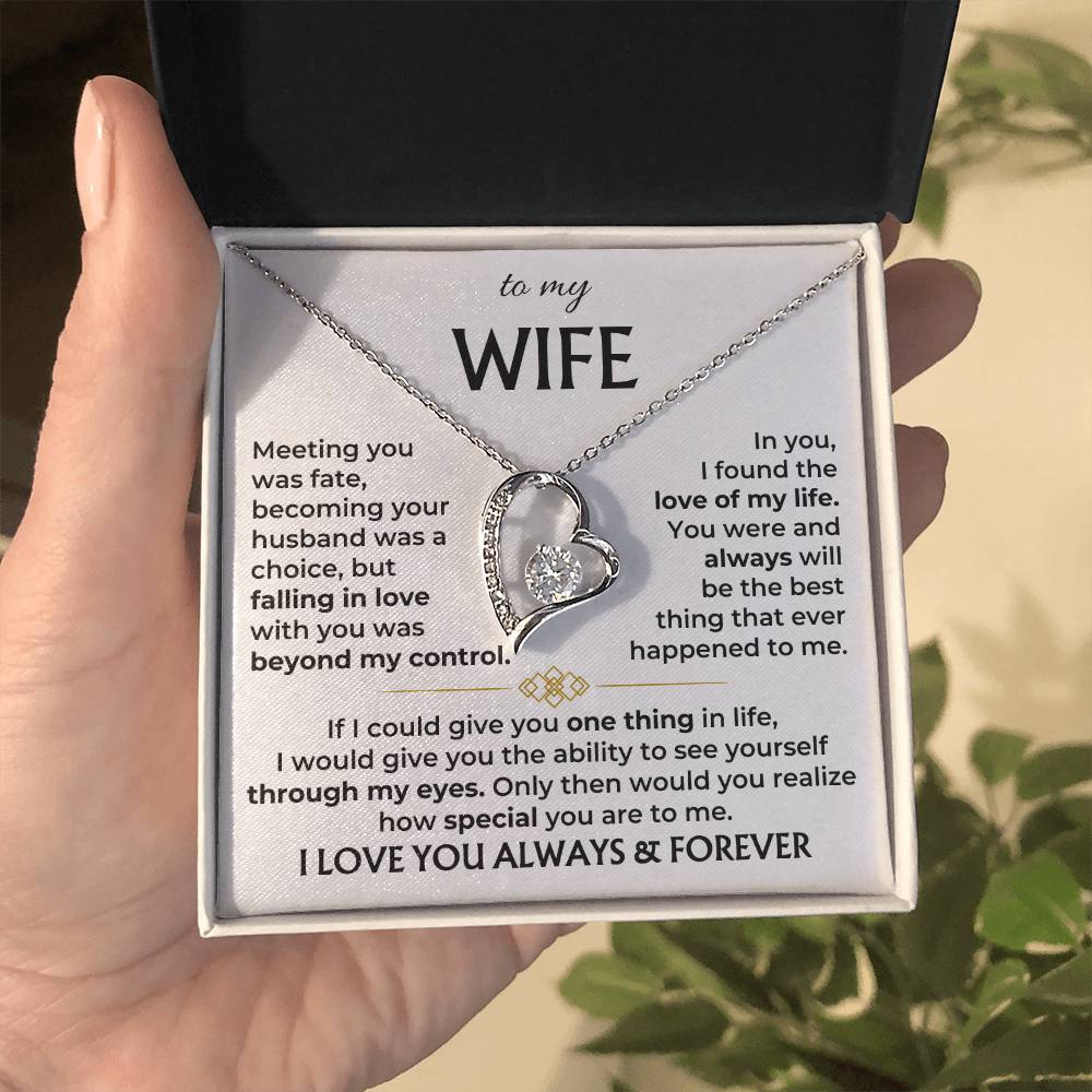 To My Wife - I Love You Always & Forever - Gift Set Forever Love Necklace