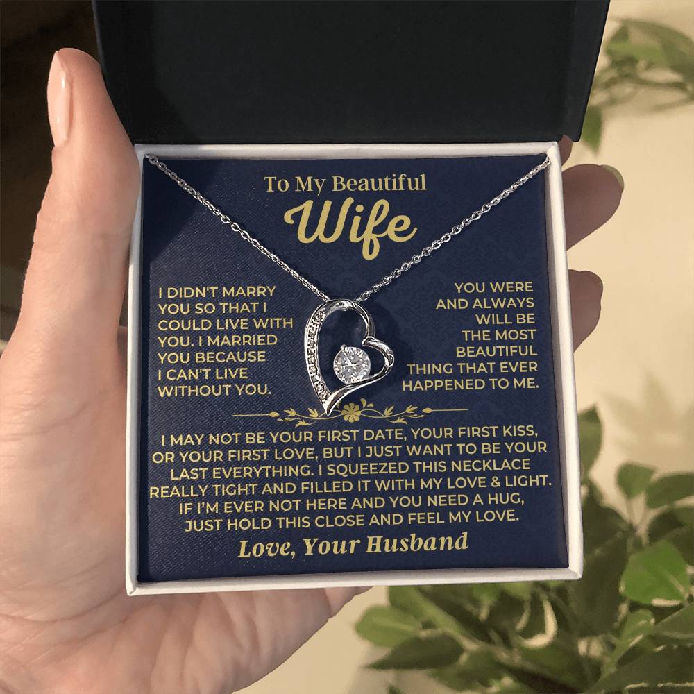 To My Beautiful Wife - Forever Love Gift Set - Ss535 Forever Love Necklace