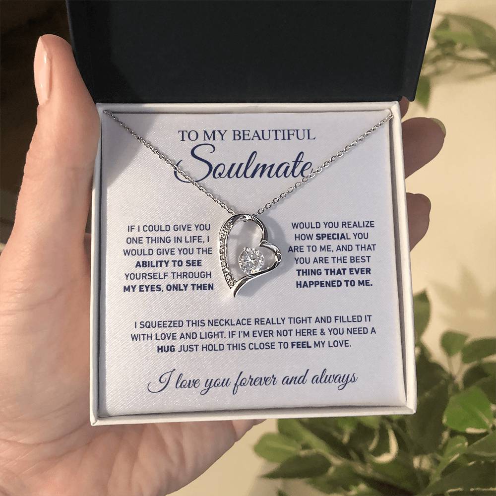 To My Beautiful Soulmate Necklace Forever Love Necklace