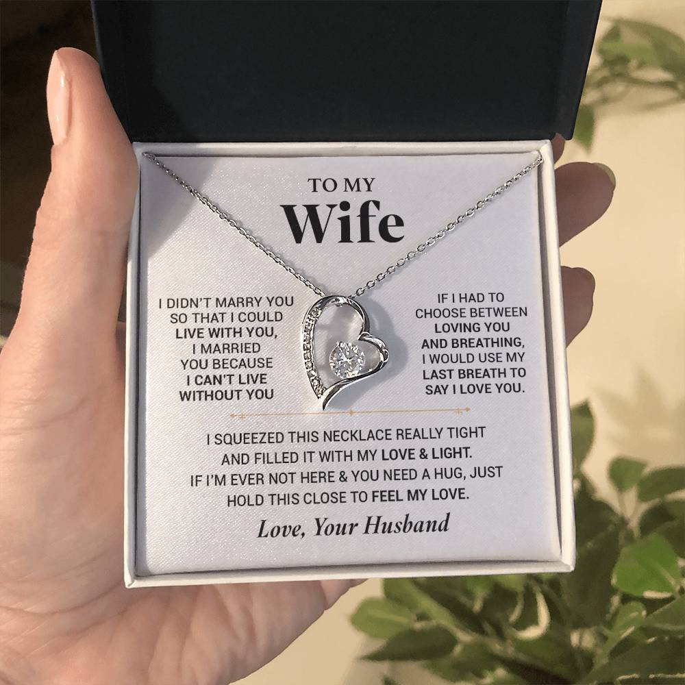 To My Wife Necklace, Christmas Gift For Wife, Christmas Gifts For Her, Wife Gift Forever Love Necklace