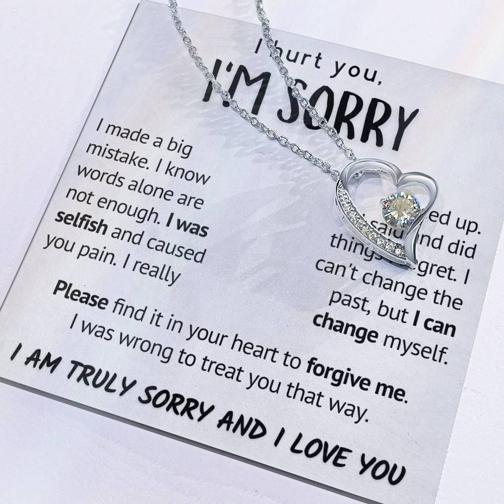 I'M Sorry Heart Necklace - I Really Messed Up Forever Love Necklace