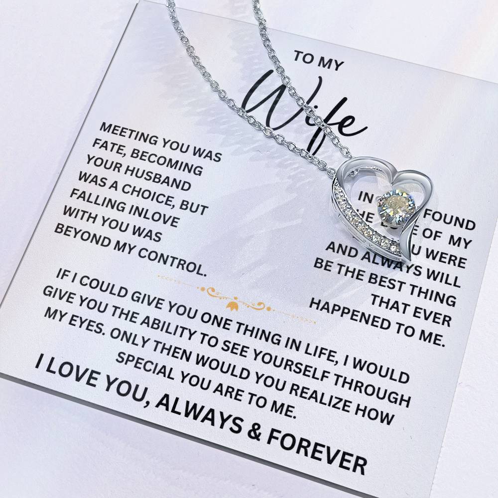 To My Wife - Forever Love Necklace Gift -  Forever Love Necklace