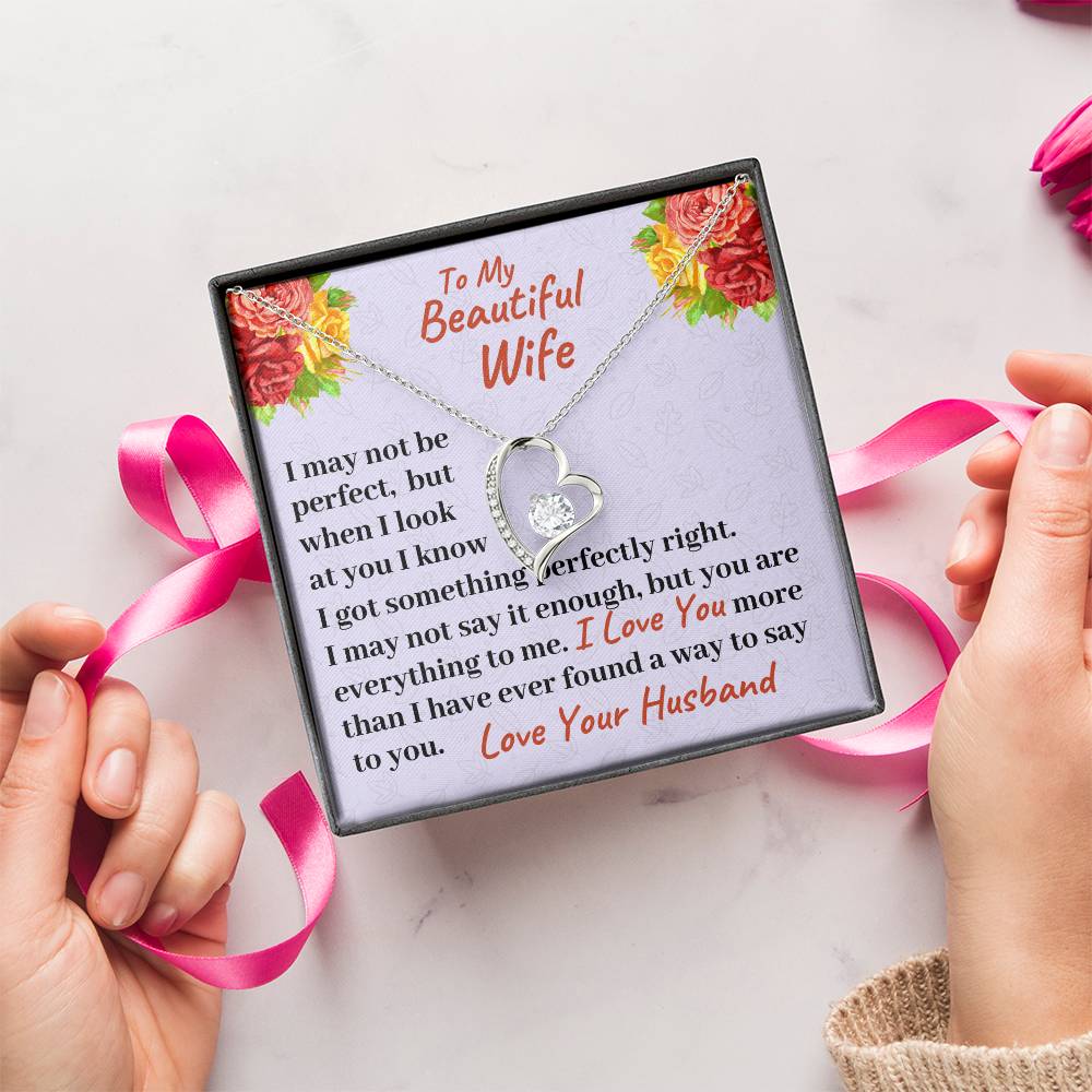 To My Beautiful Wife You Are Everything To Me Necklace 1 Forever Love Necklace