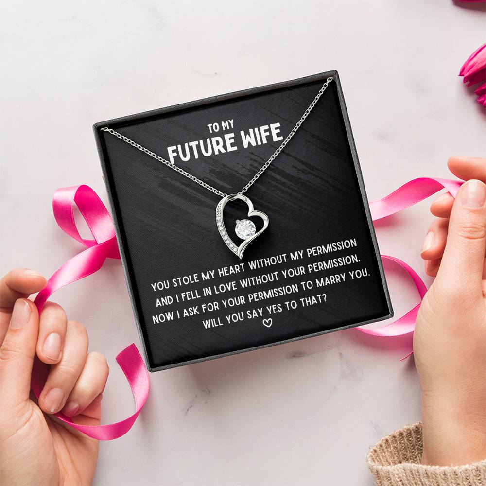 To My Future Wife Will You Say Yes Necklace 1 Forever Love Necklace