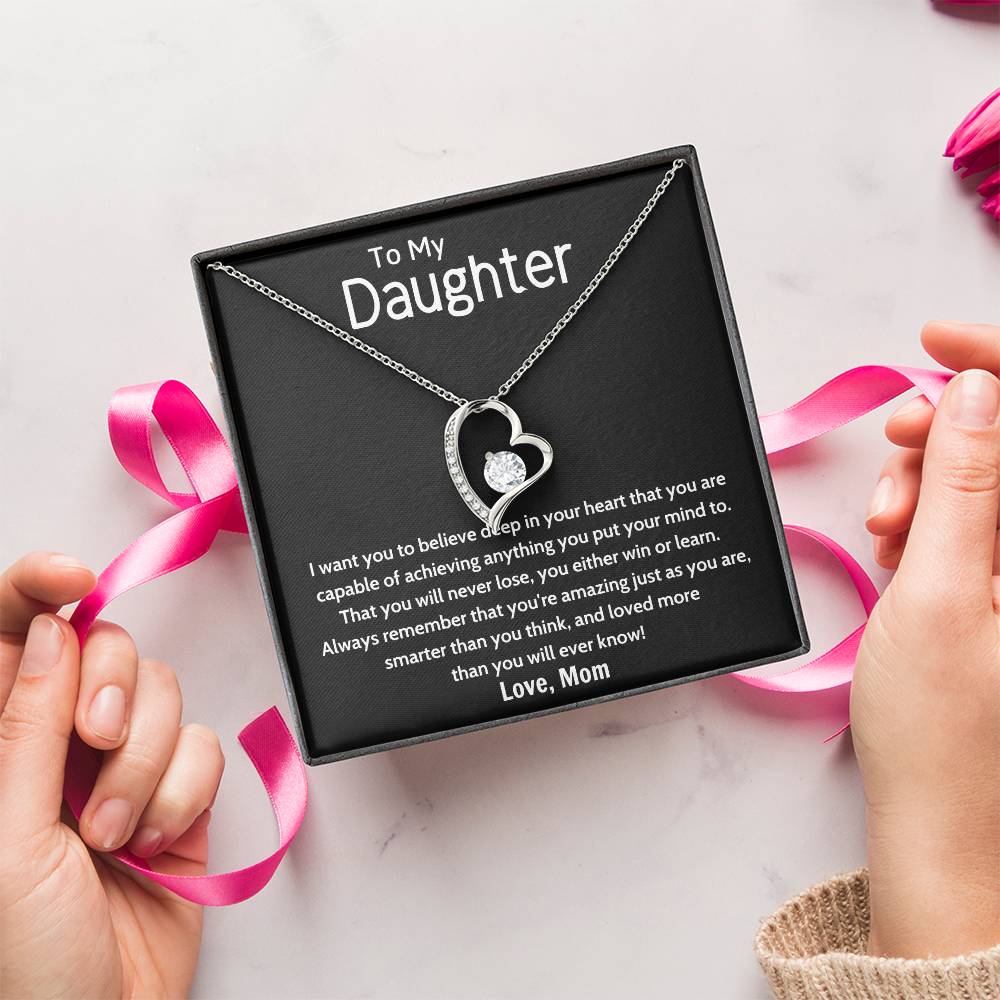 To My Daughter Beautiful Chapters Daughter Necklace Gift For Daughter Xmas Christmas Daughter Gift From Mom 4 1 Forever Love Necklace