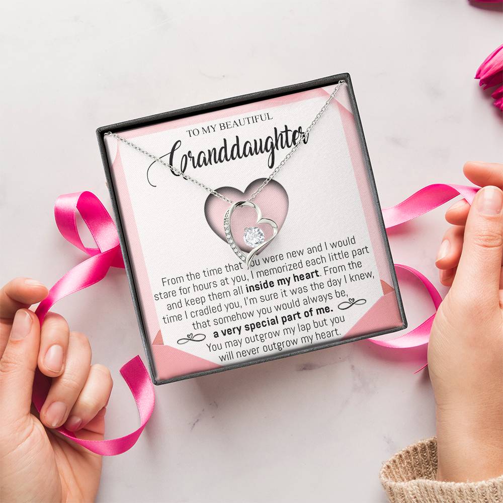To My Beautiful Granddaughter Forever Love Necklace