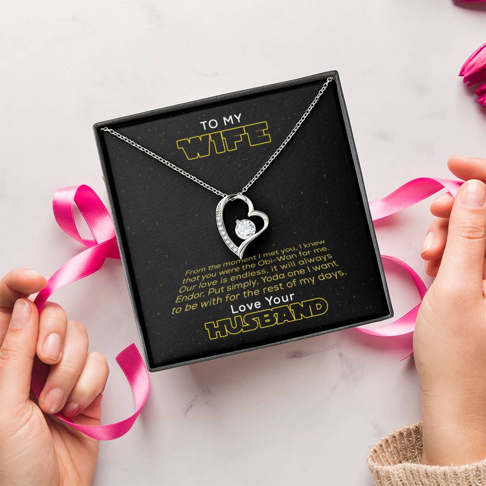 To My Wife Love You Longer With Pod Message Card Wife Necklace Gift For Wife Birthday Gift Anniversary Gift For Forever Love Necklace