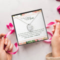 To My Mom Message Card Design And Necklace Forever Love Necklace