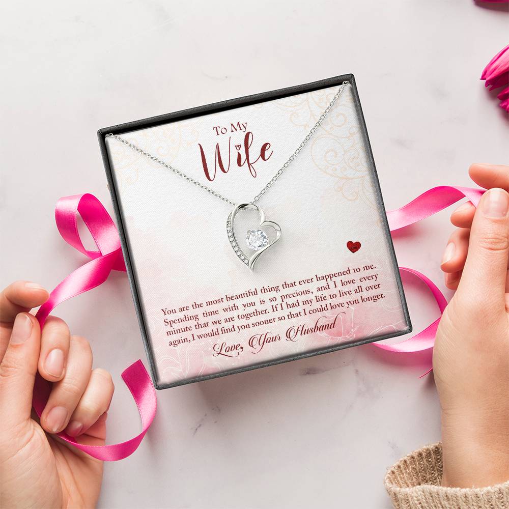 To My Wife If Had My Life To Live All Over Again Necklace 1 Forever Love Necklace