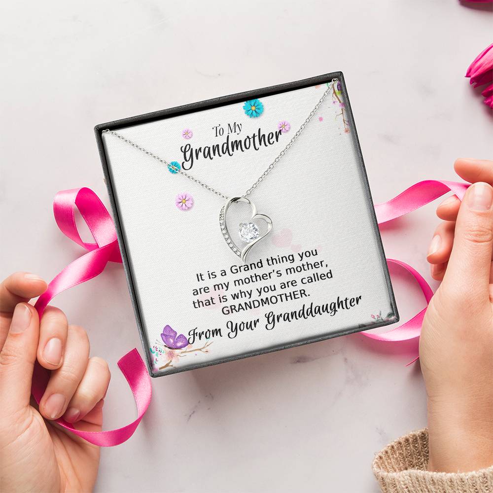 To My Grandmother From Your Granddaughter Necklace 1 Forever Love Necklace