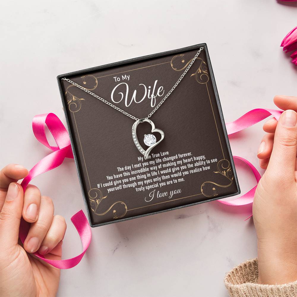 To My Wife My One True Love Forever Love Necklace