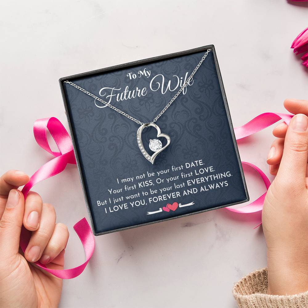 To My Future Wife Necklace Engagement Gift For Future Wife Sentimental Gift For Bride From Groom Birthday Gift For Fiancee Fiance Forever Love Necklace