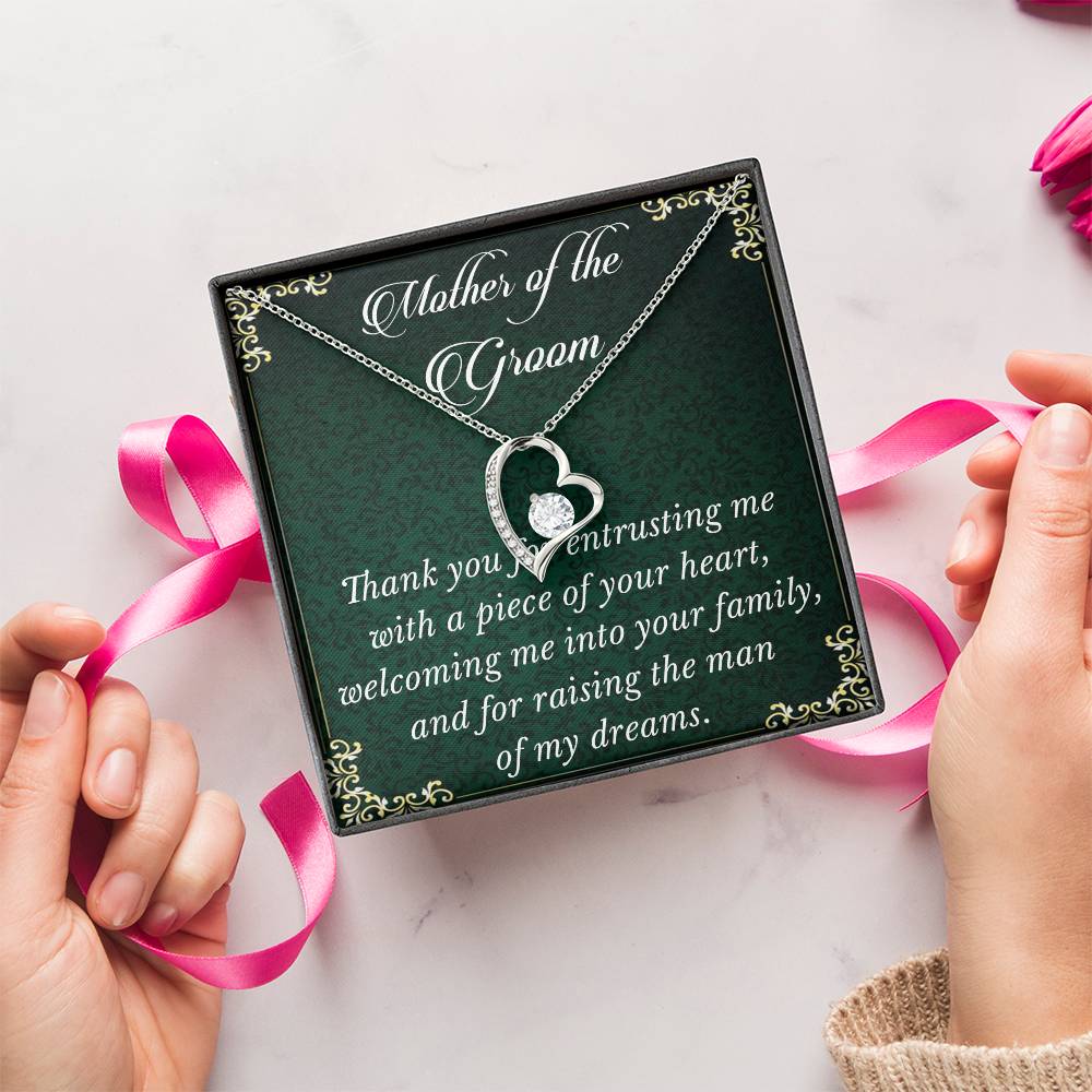 Mother Of The Groom Necklace From Bride Mother In Law Necklace Gift Groom's Mother Forever Love Necklace Mother Of The Groom Wedding Gift Forever Love Necklace