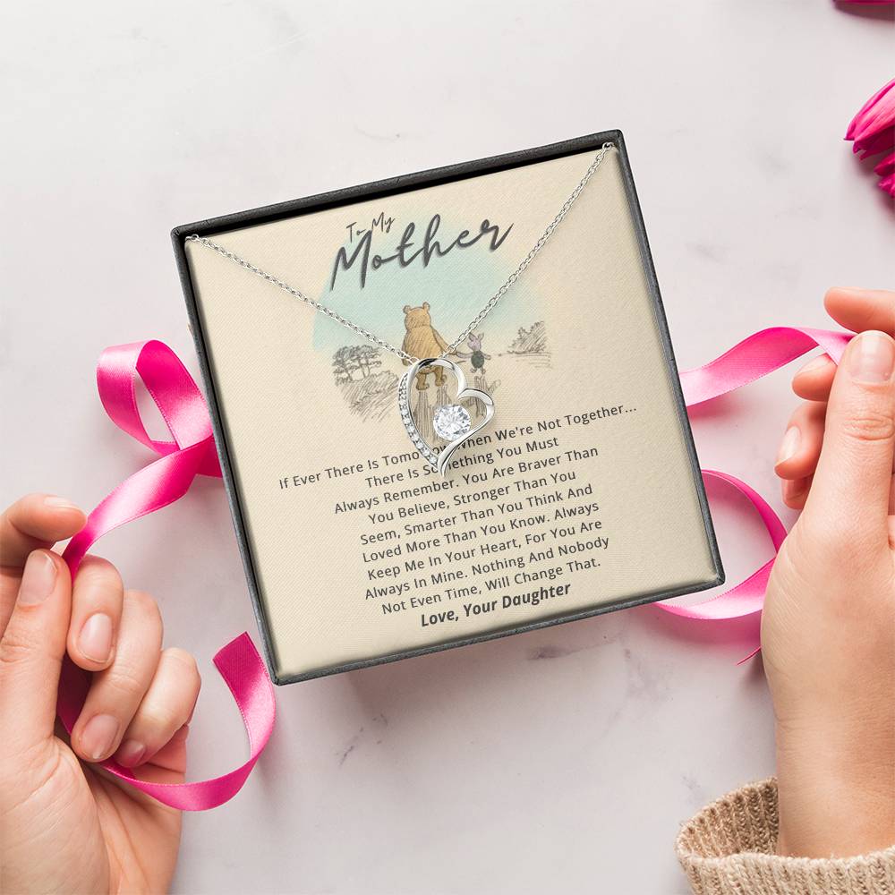 To My Mother Necklace With Message Card Mother's Day Gift 1 Forever Love Necklace