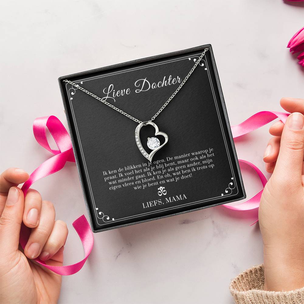 Daughter Necklace From Mom Daughter Gifts Daughter Necklace Daughter Gift From Mom Daughter Birthday Gift To My Daughter Forever Love Necklace