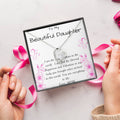 To My Beautiful Daughter Necklace - Daughter From Mom Forever Love Necklace Gift - Mom And Daughter Never Forget I Love You Gift From Mom Forever Love Necklace
