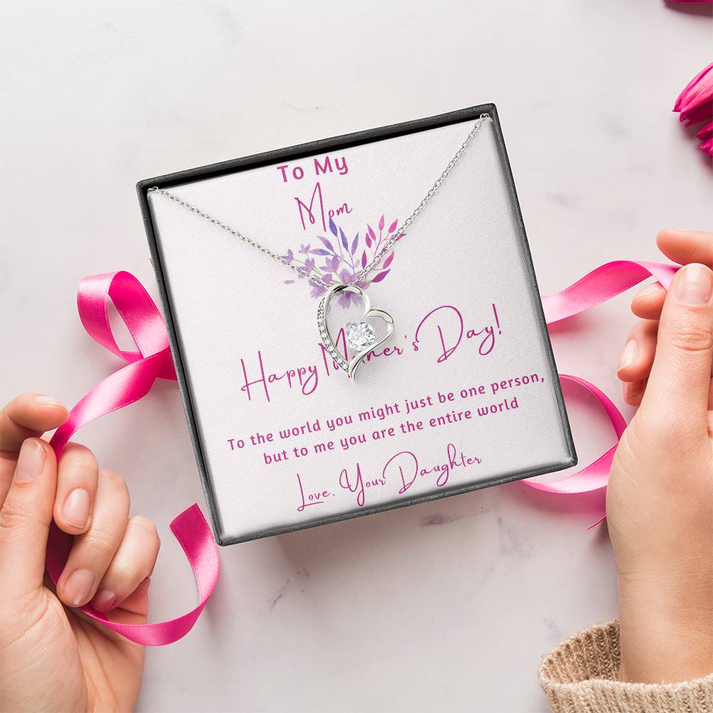 Mother's Day Customize Necklace With Custom Message Forever Love Necklace