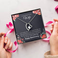 To My Beautiful Wife Anniversary Necklace Forever Love Necklace