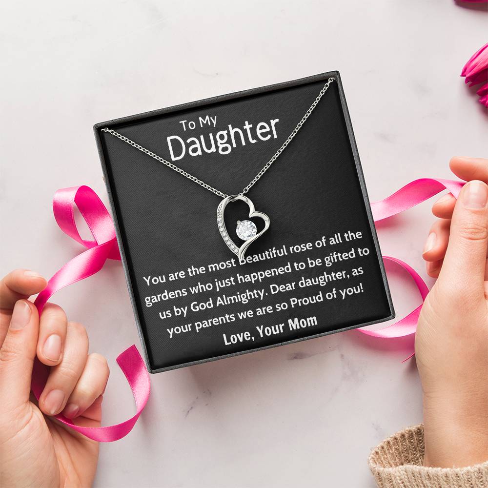 To My Daughter Beautiful Chapters Daughter Necklace Gift For Daughter Xmas Christmas Daughter Gift From Mom 5 1 Forever Love Necklace