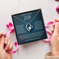 To My Stunning Wife I Can't Live Without You Message Card Necklace Gift 1 Forever Love Necklace